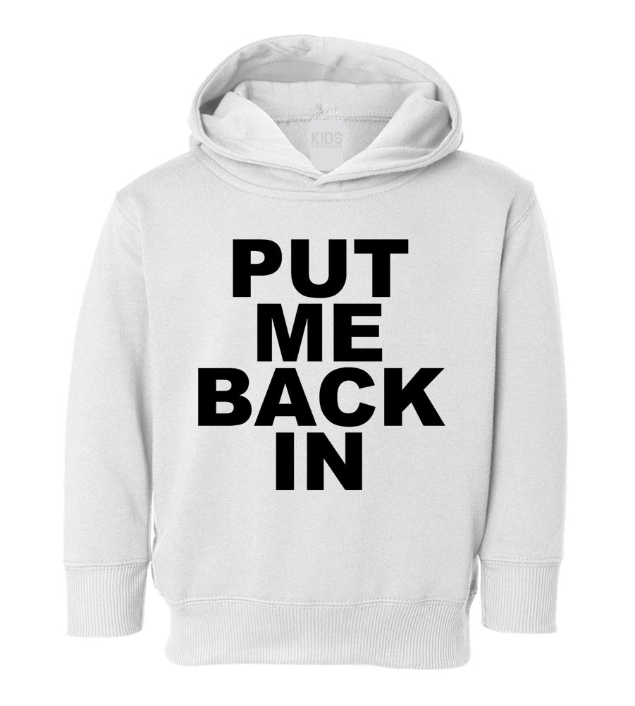 Put Me Back In Toddler Boys Pullover Hoodie White