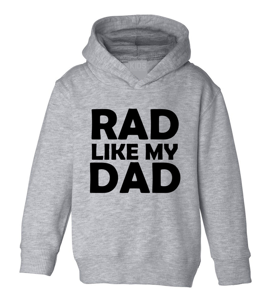 Rad Like My Dad Toddler Boys Pullover Hoodie Grey