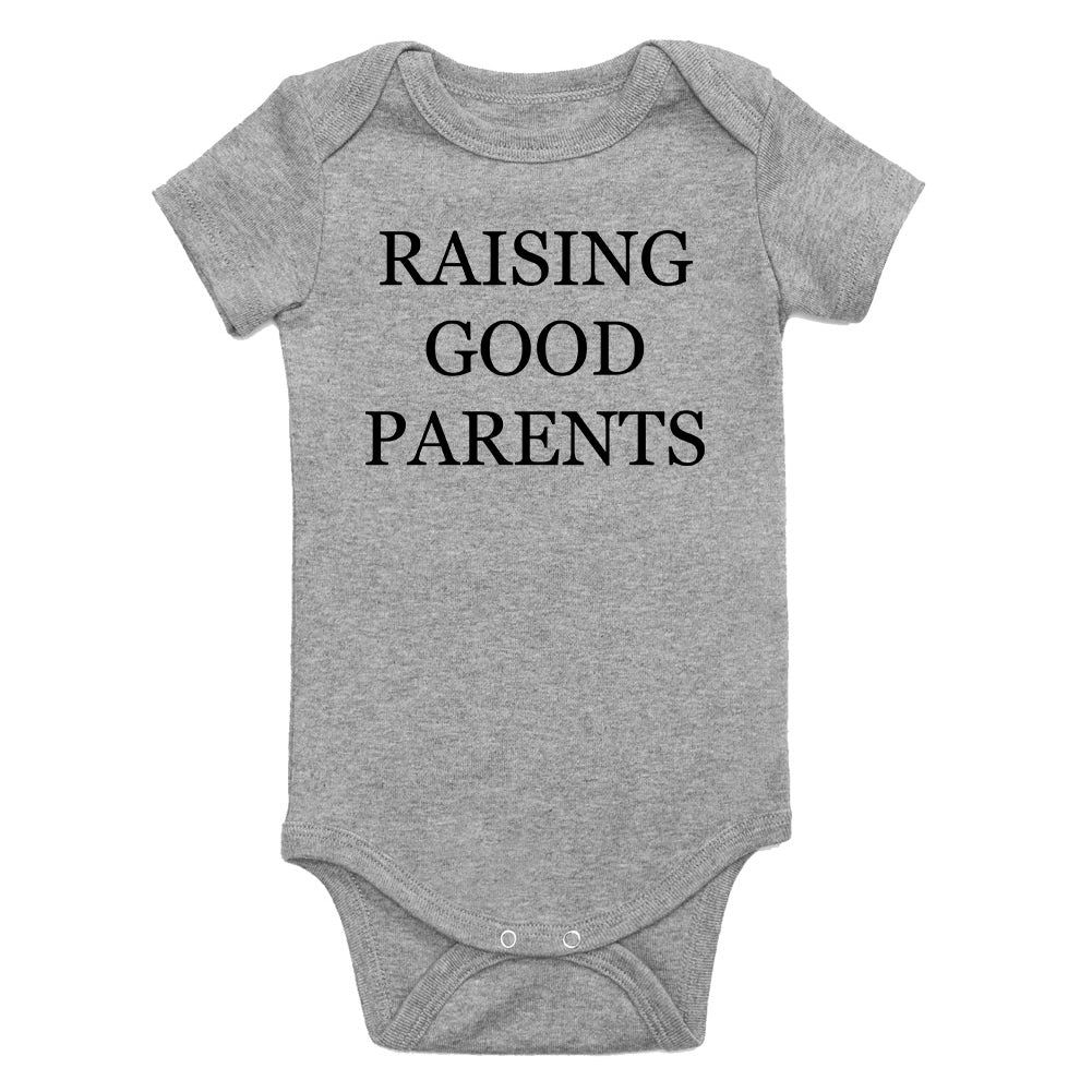 Raising Good Parents Infant Baby Boys Bodysuit Grey