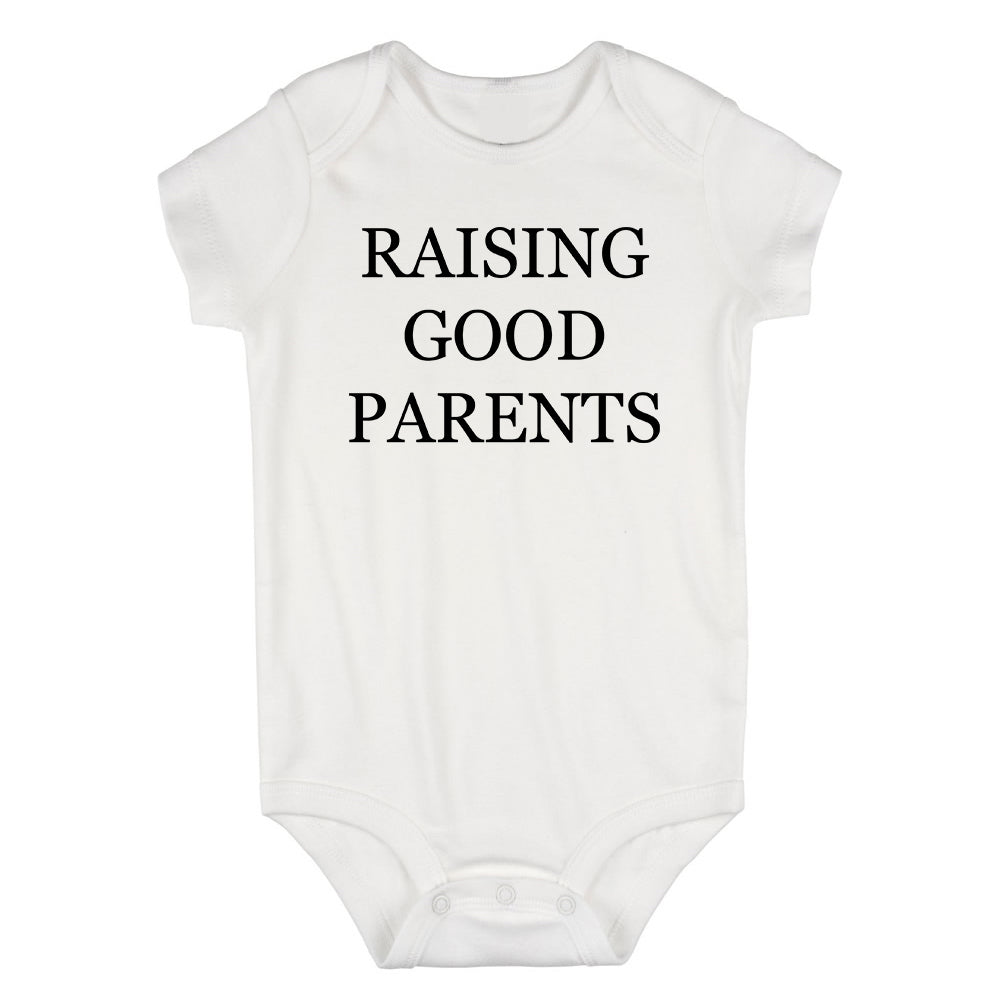 Raising Good Parents Infant Baby Boys Bodysuit White