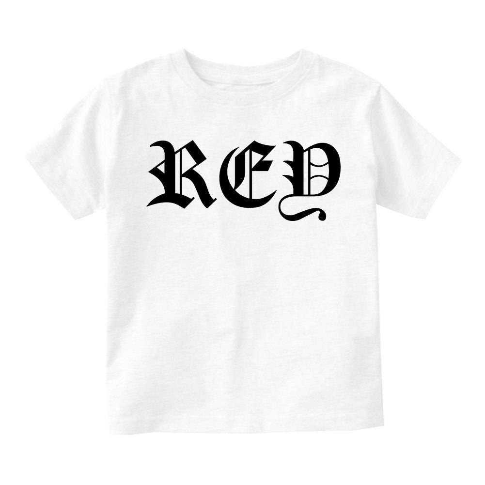 Rey King Spanish Goth Toddler Boys Short Sleeve T-Shirt White