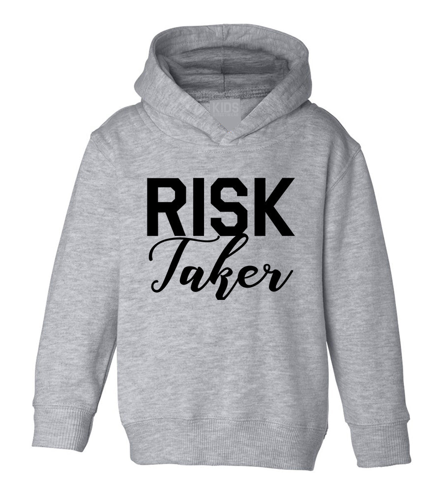 Risk Taker Toddler Boys Pullover Hoodie Grey