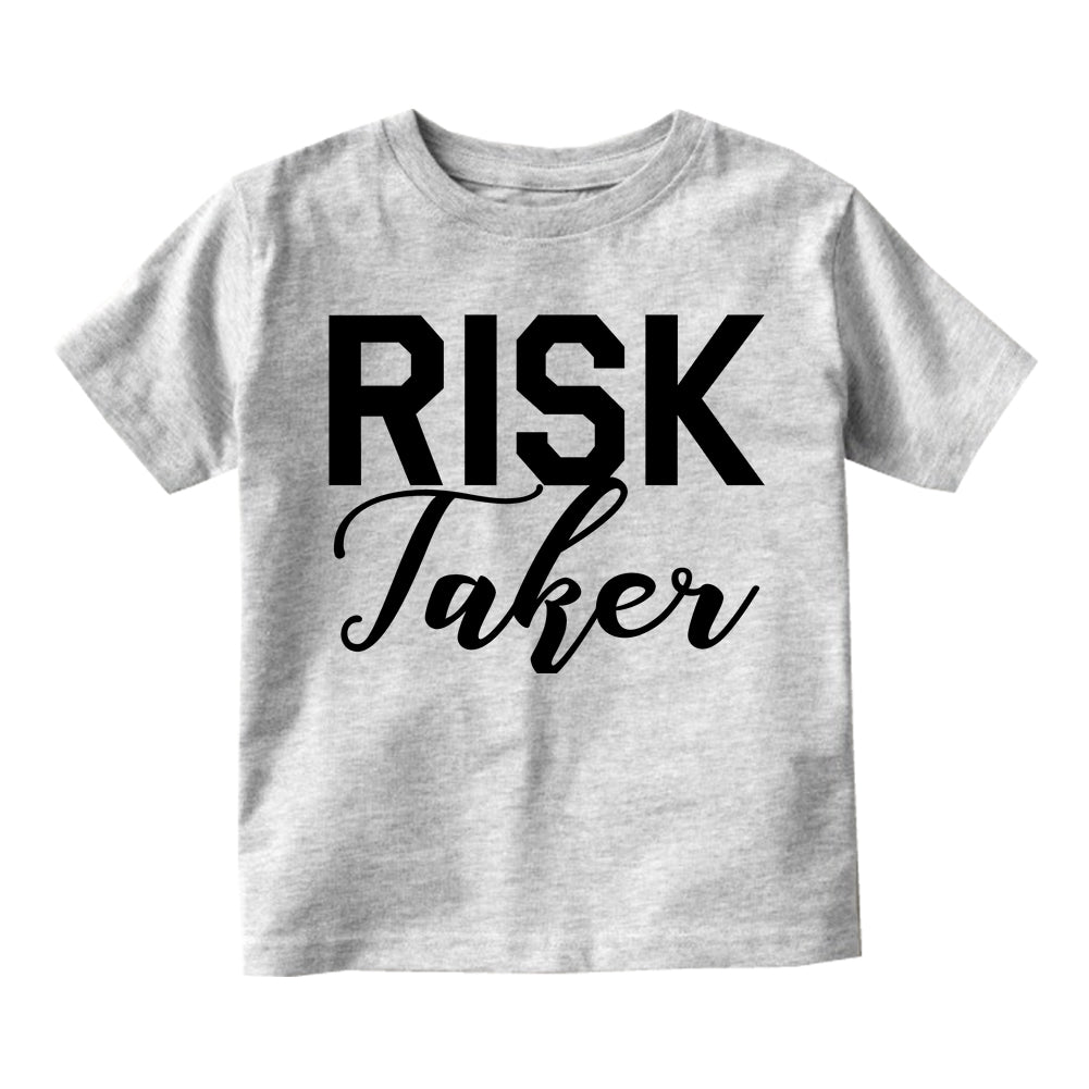 Risk Taker Toddler Boys Short Sleeve T-Shirt Grey