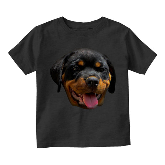 Rottweiler Puppy Infant Baby Boys Short Sleeve T-Shirt Black