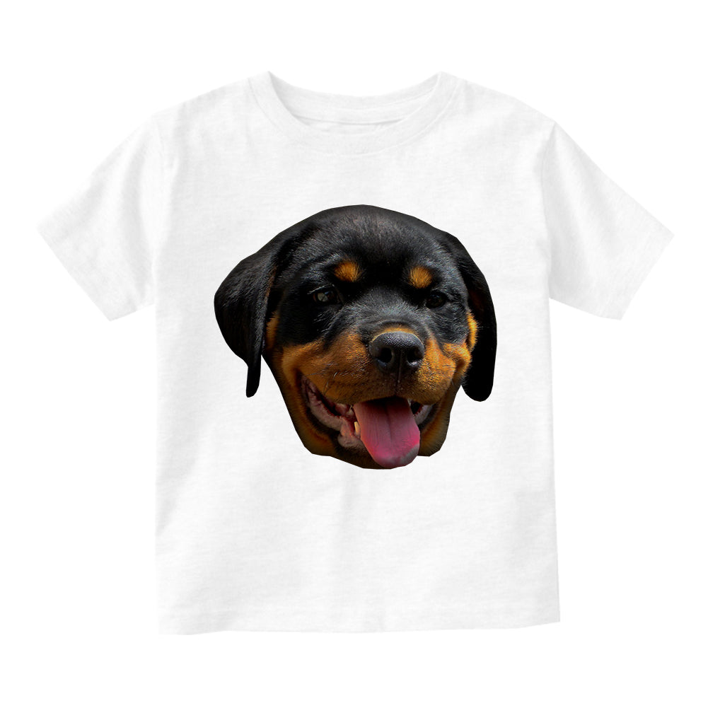 Rottweiler Puppy Infant Baby Boys Short Sleeve T-Shirt White