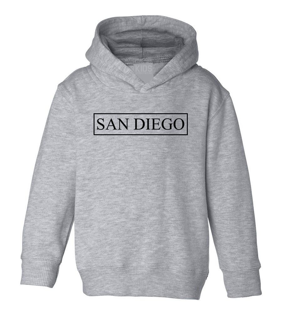 San Diego California Box Logo Toddler Boys Pullover Hoodie Grey