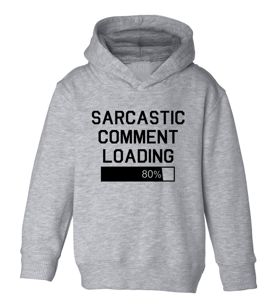 Sarcastic Comment Loading Toddler Boys Pullover Hoodie Grey
