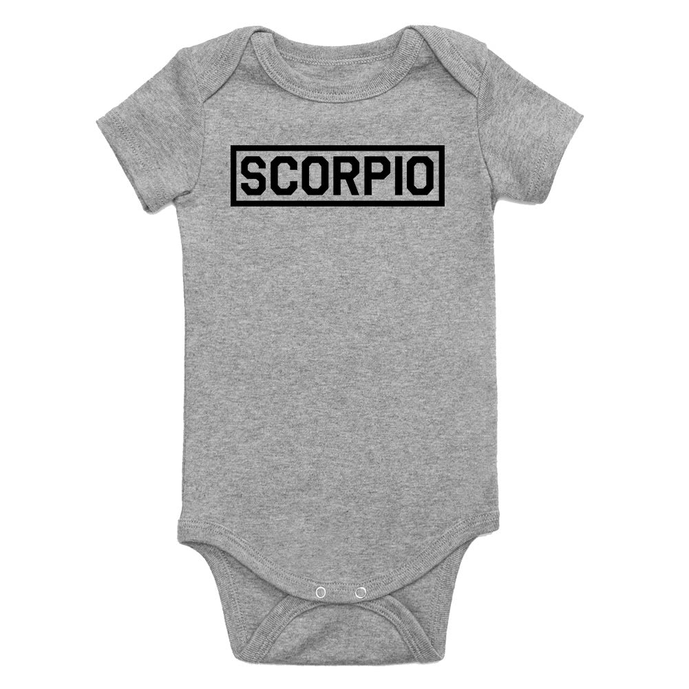 Scorpio Horoscope Sign Infant Baby Boys Bodysuit Grey