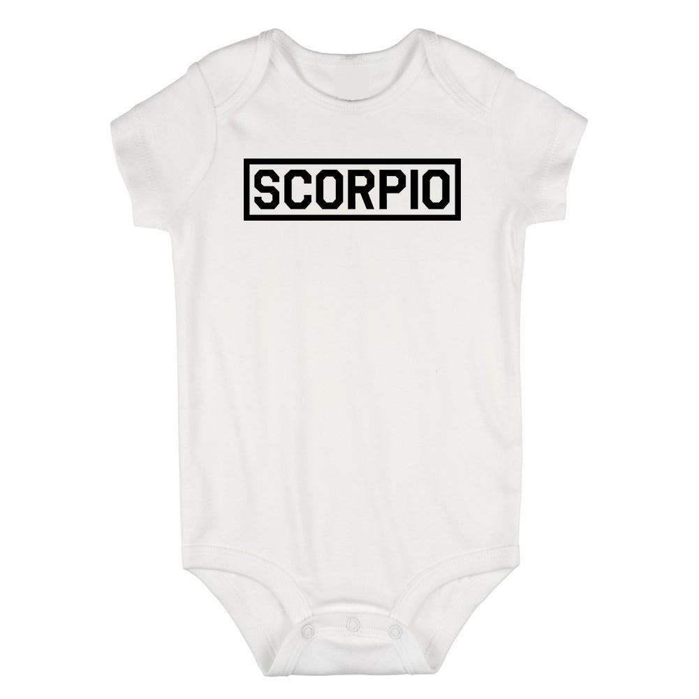 Scorpio Horoscope Sign Infant Baby Boys Bodysuit White