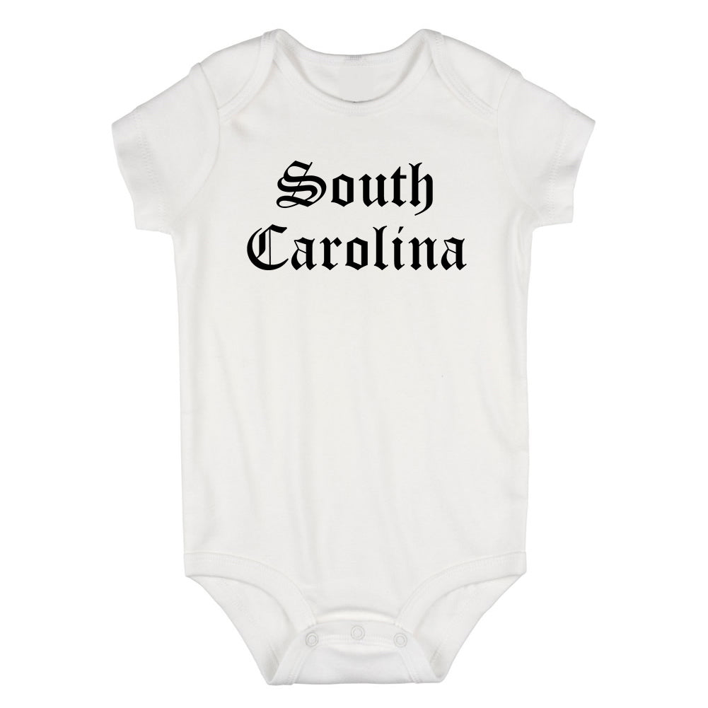 South Carolina State Old English Infant Baby Boys Bodysuit White