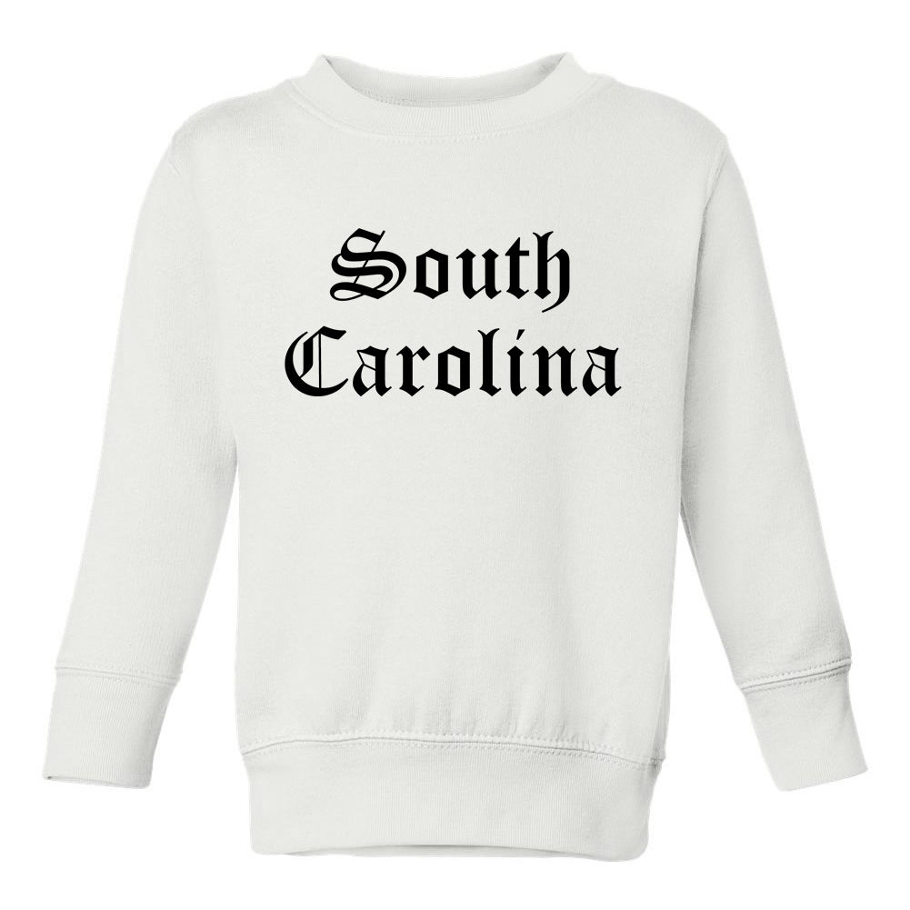 South Carolina State Old English Toddler Boys Crewneck Sweatshirt White