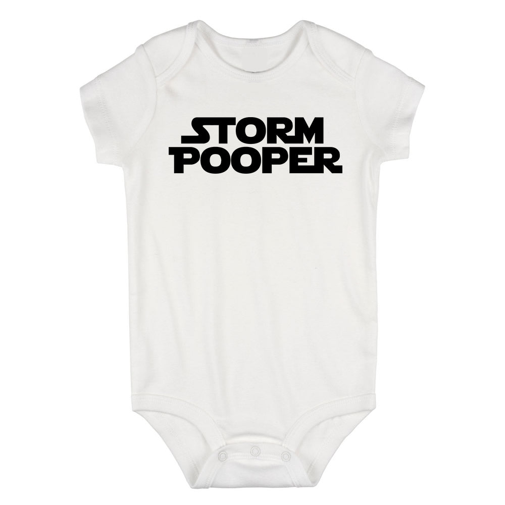 Storm Pooper Funny Baby Bodysuit One Piece White