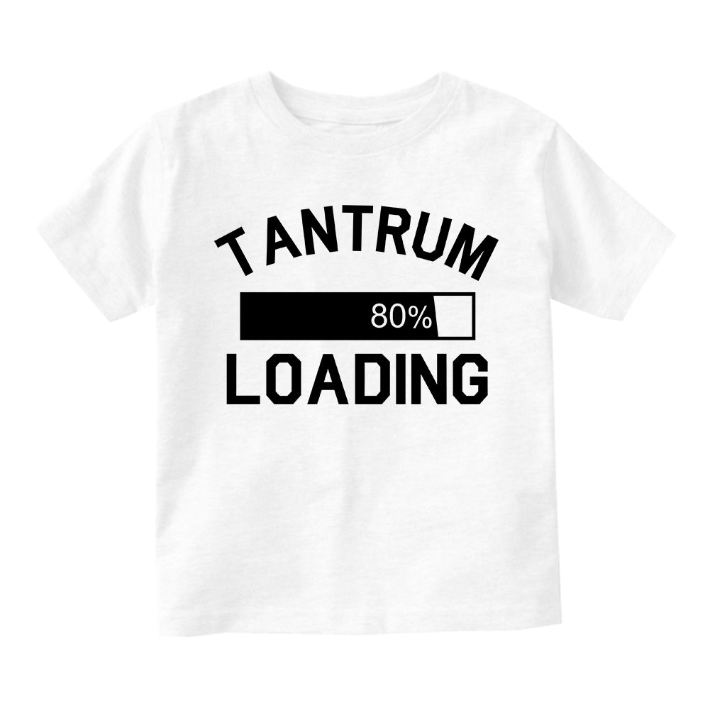 Tantrum Loading 80 Percent Infant Baby Boys Short Sleeve T-Shirt White