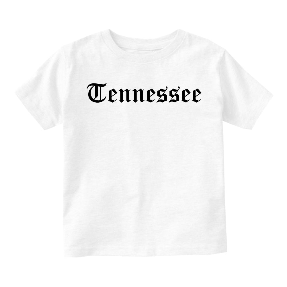 Tennessee State Old English Infant Baby Boys Short Sleeve T-Shirt White