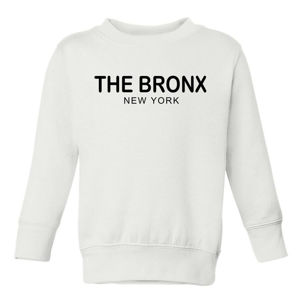 The Bronx New York Fashion Toddler Boys Crewneck Sweatshirt White