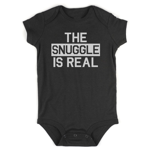 The Snuggle Is Real Struggle Baby Bodysuit One Piece Black