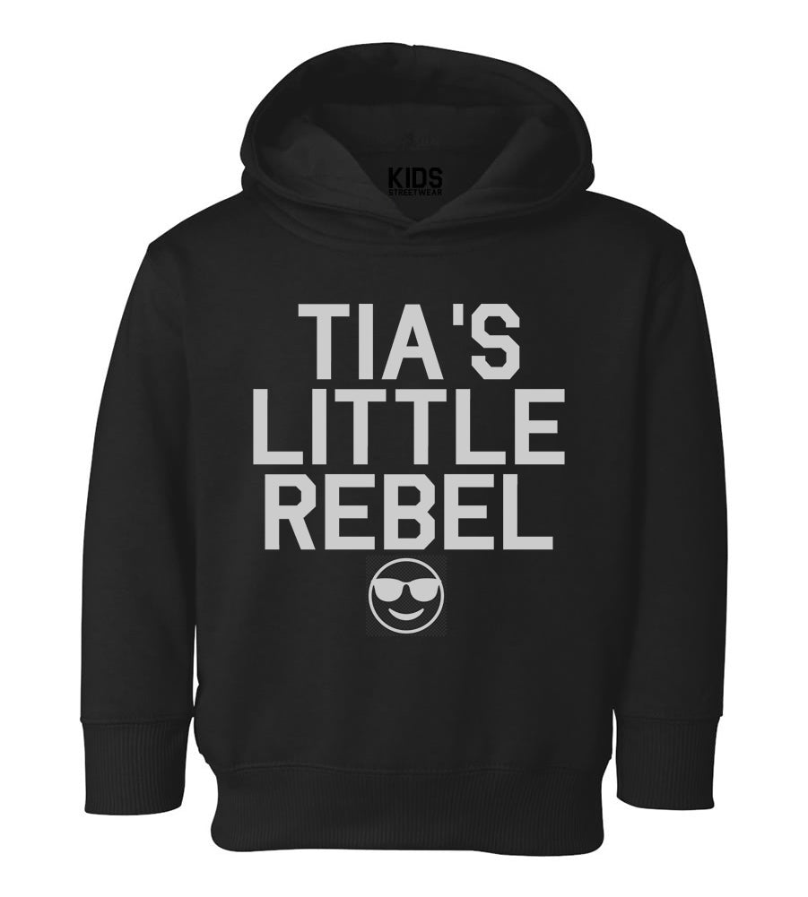 Tias Little Rebel Emoji Toddler Boys Pullover Hoodie Black