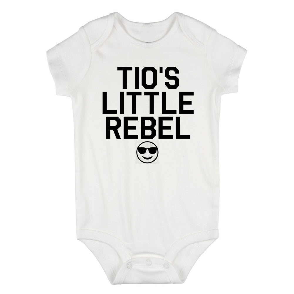 Tios Little Rebel Emoji Infant Baby Boys Bodysuit White