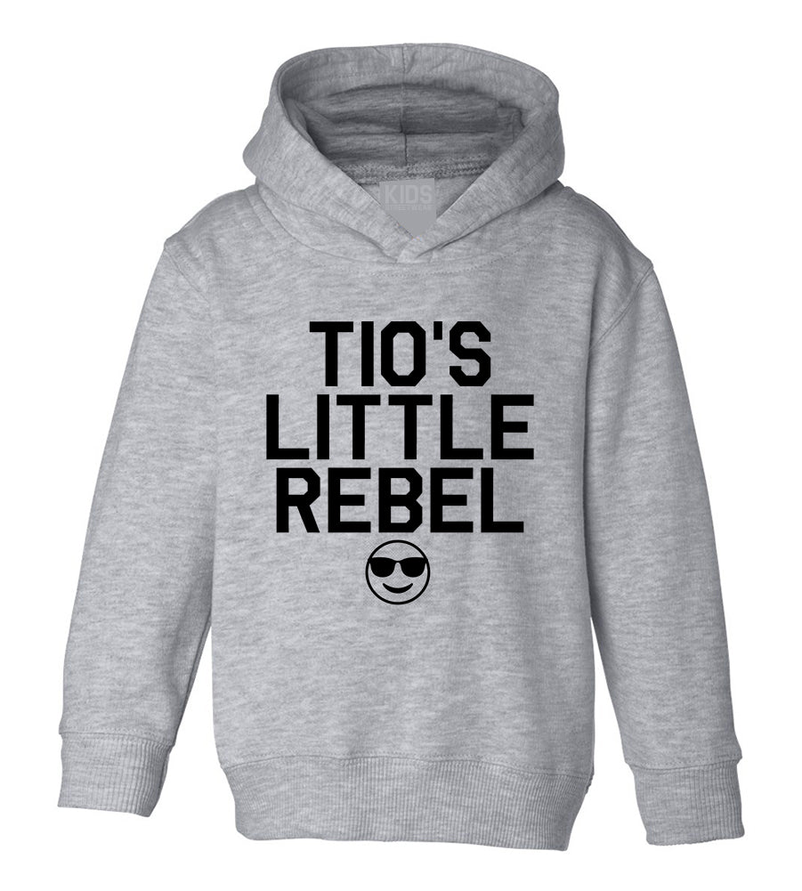 Tios Little Rebel Emoji Toddler Boys Pullover Hoodie Grey