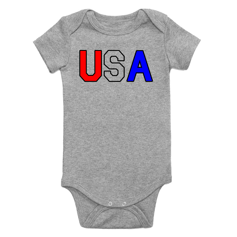 USA Infant Baby Boys Bodysuit Grey