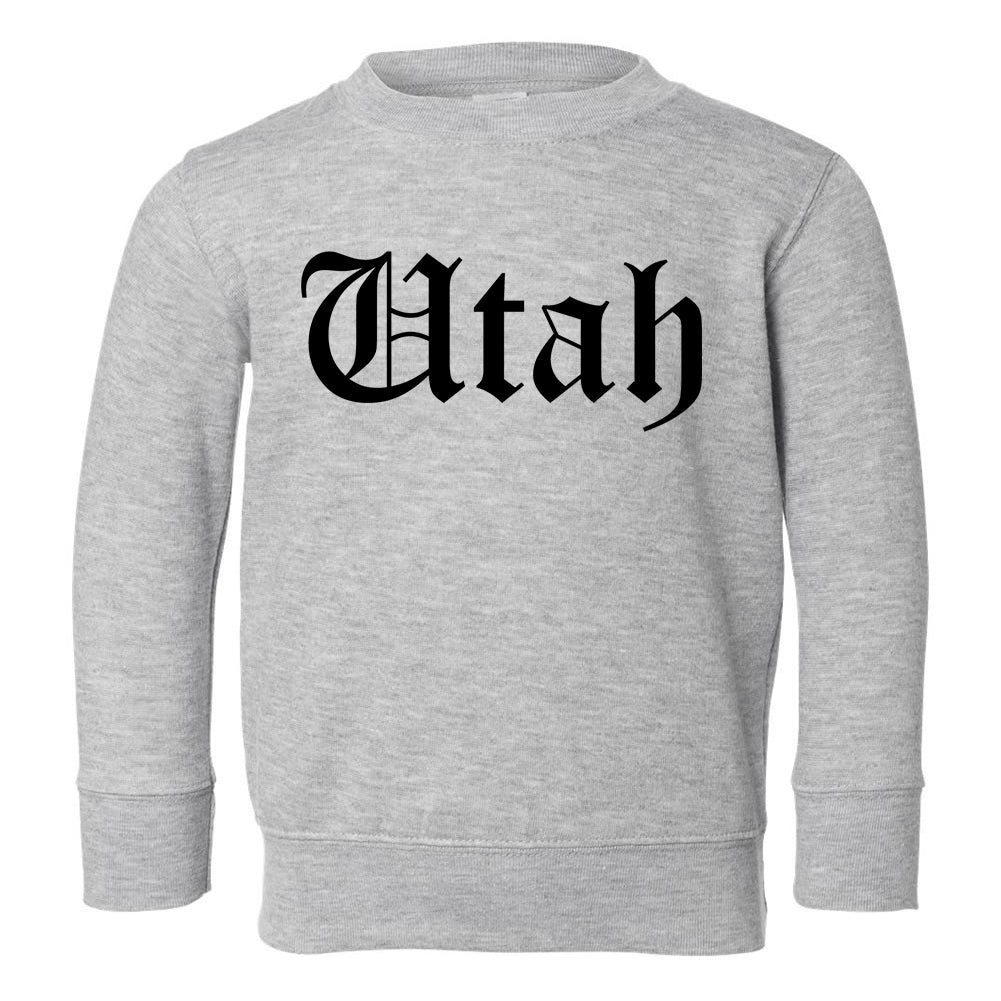 Utah State Old English Toddler Boys Crewneck Sweatshirt Grey