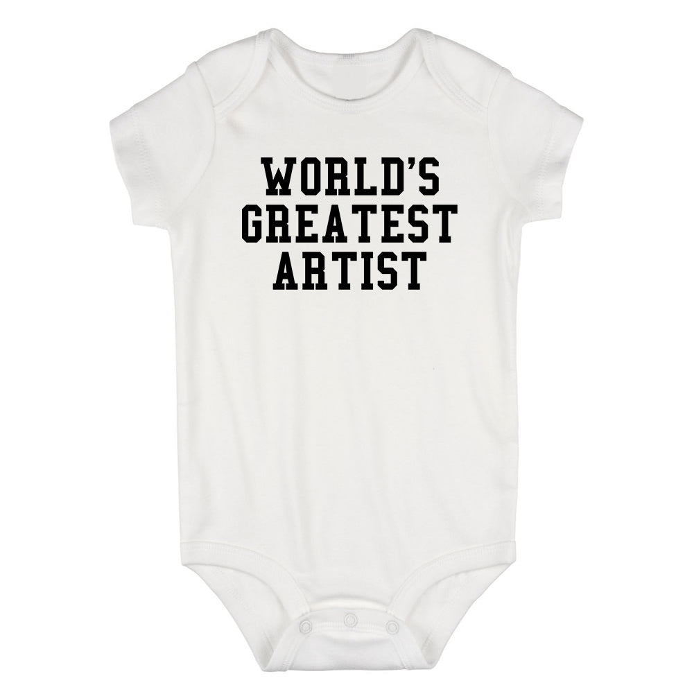 Worlds Greatest Artist Art Graphic Designer Infant Baby Boys Bodysuit White