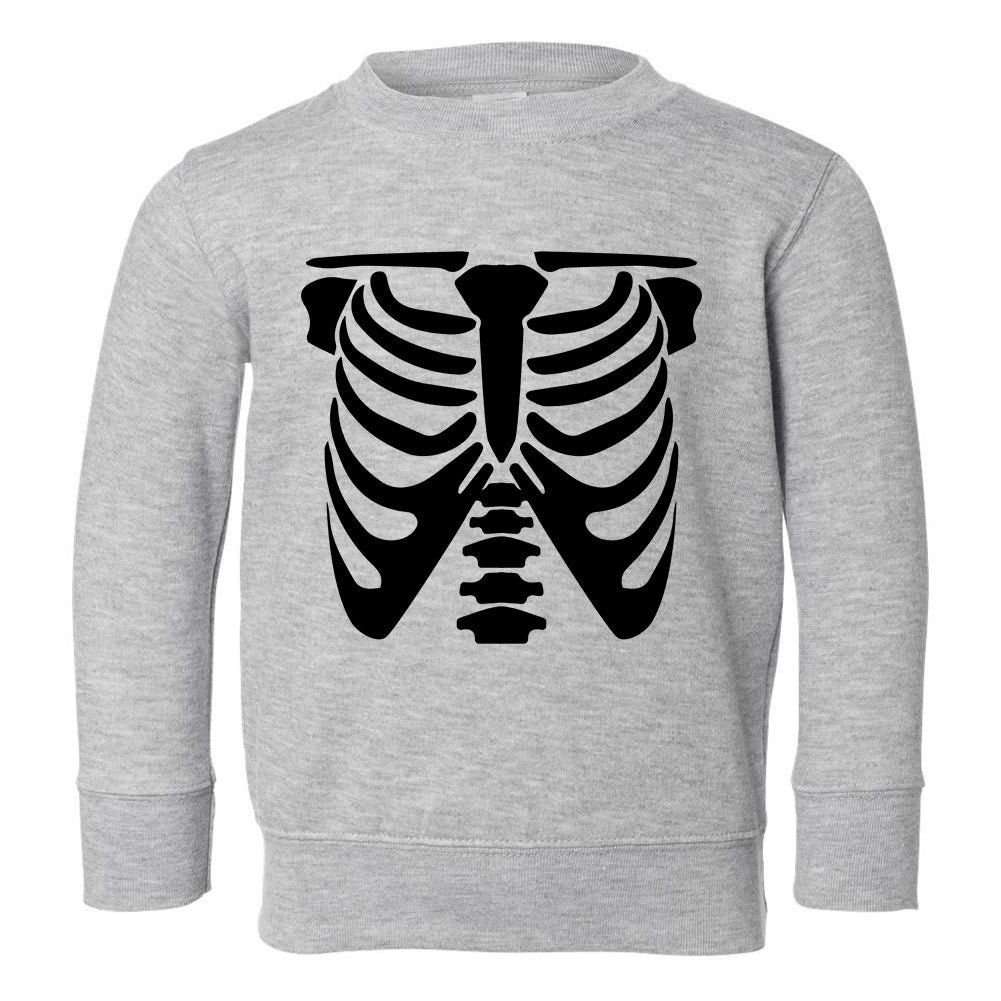 X Ray Skeleton Halloween Costume Toddler Boys Crewneck Sweatshirt Grey