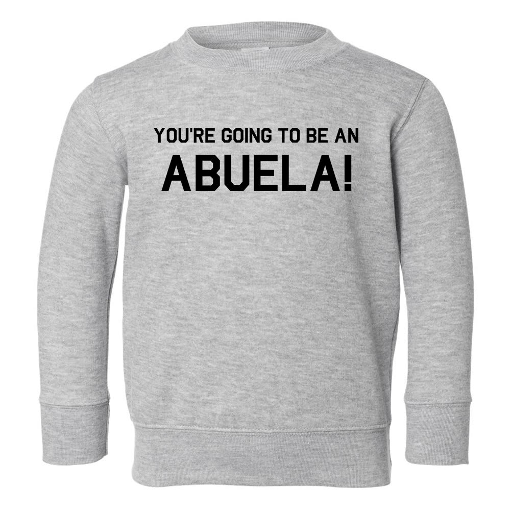 Youre Going To Be An Abuela Toddler Boys Crewneck Sweatshirt Grey