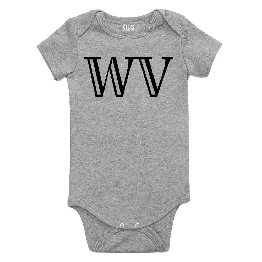 WV West Virginia State Fashion Infant Onesie Bodysuit By Kids Streetwear