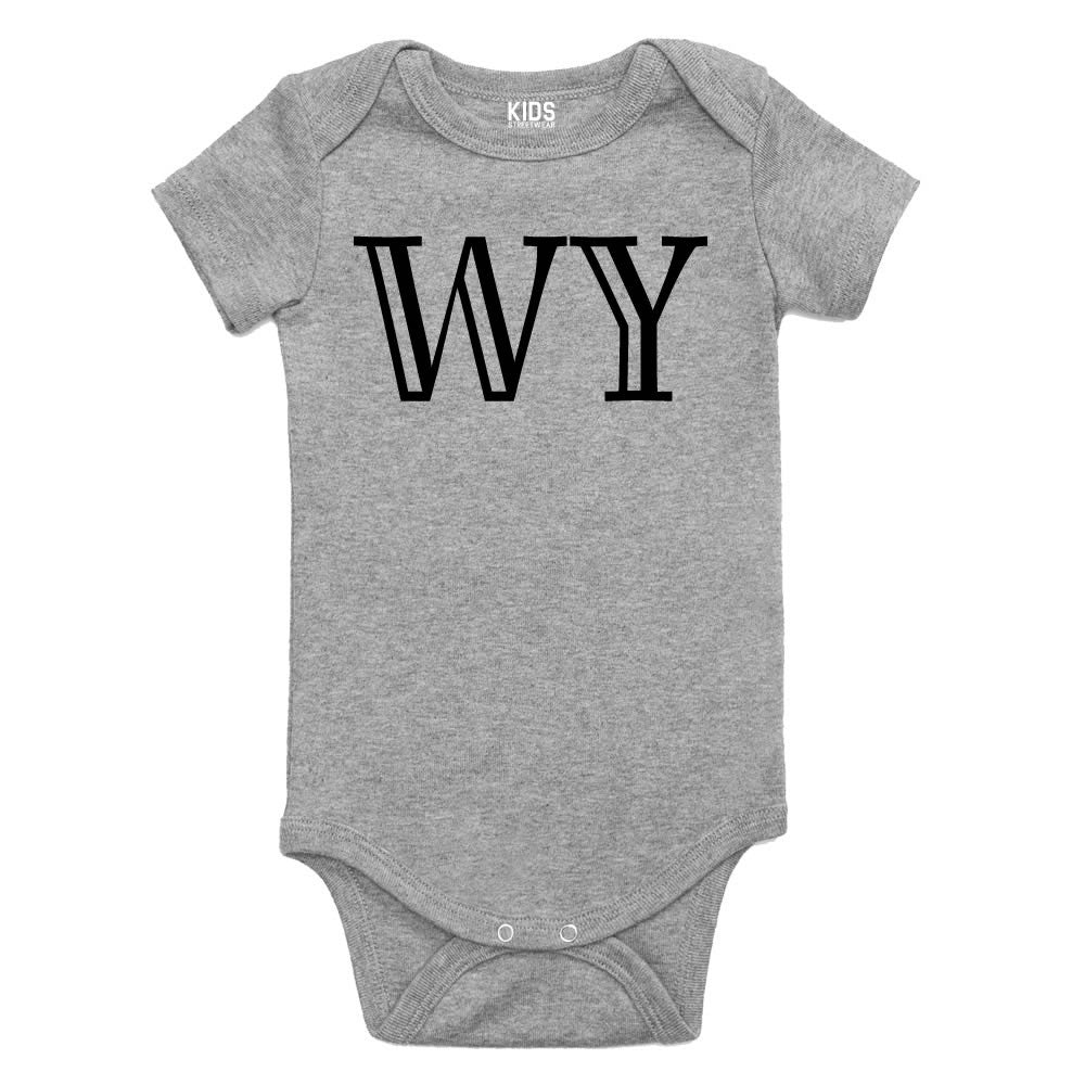 WY Wyoming State Fashion Infant Onesie Bodysuit By Kids Streetwear