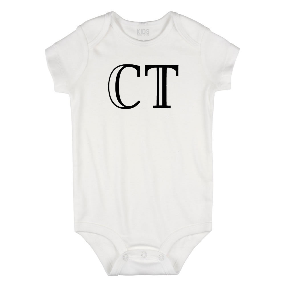 CT Connecticut State Fashion Infant Onesie Bodysuit By Kids Streetwear