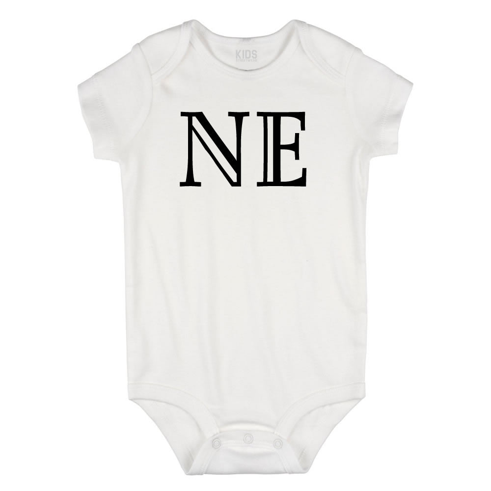 NE Nebraska State Fashion Infant Onesie Bodysuit By Kids Streetwear