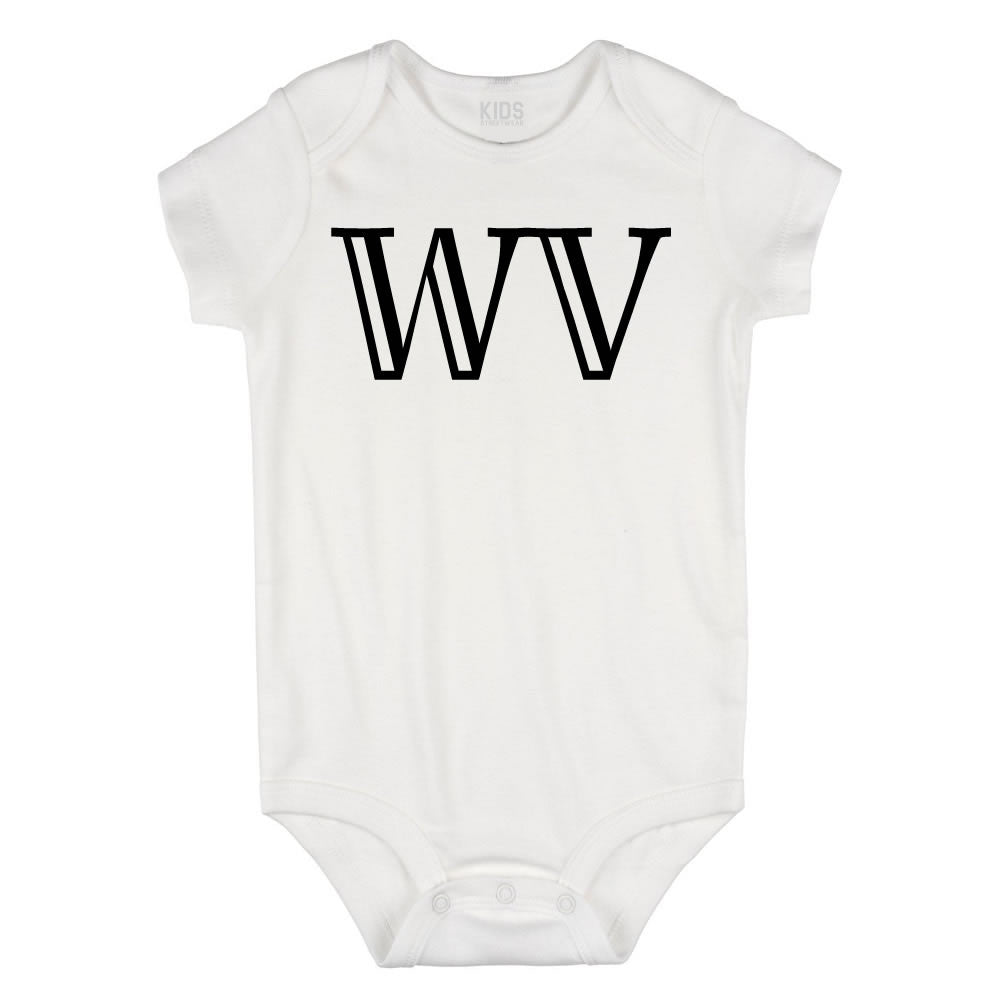 WV West Virginia State Fashion Infant Onesie Bodysuit By Kids Streetwear