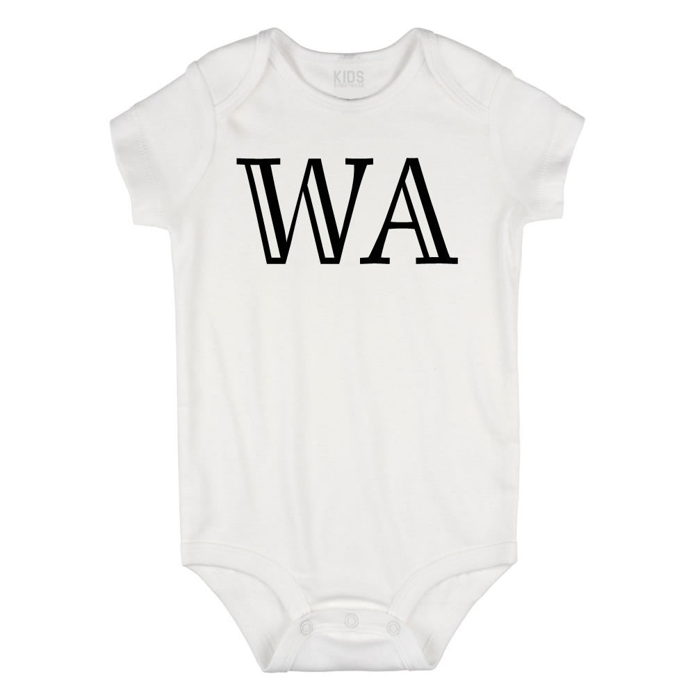 WA Washington State Fashion Infant Onesie Bodysuit By Kids Streetwear