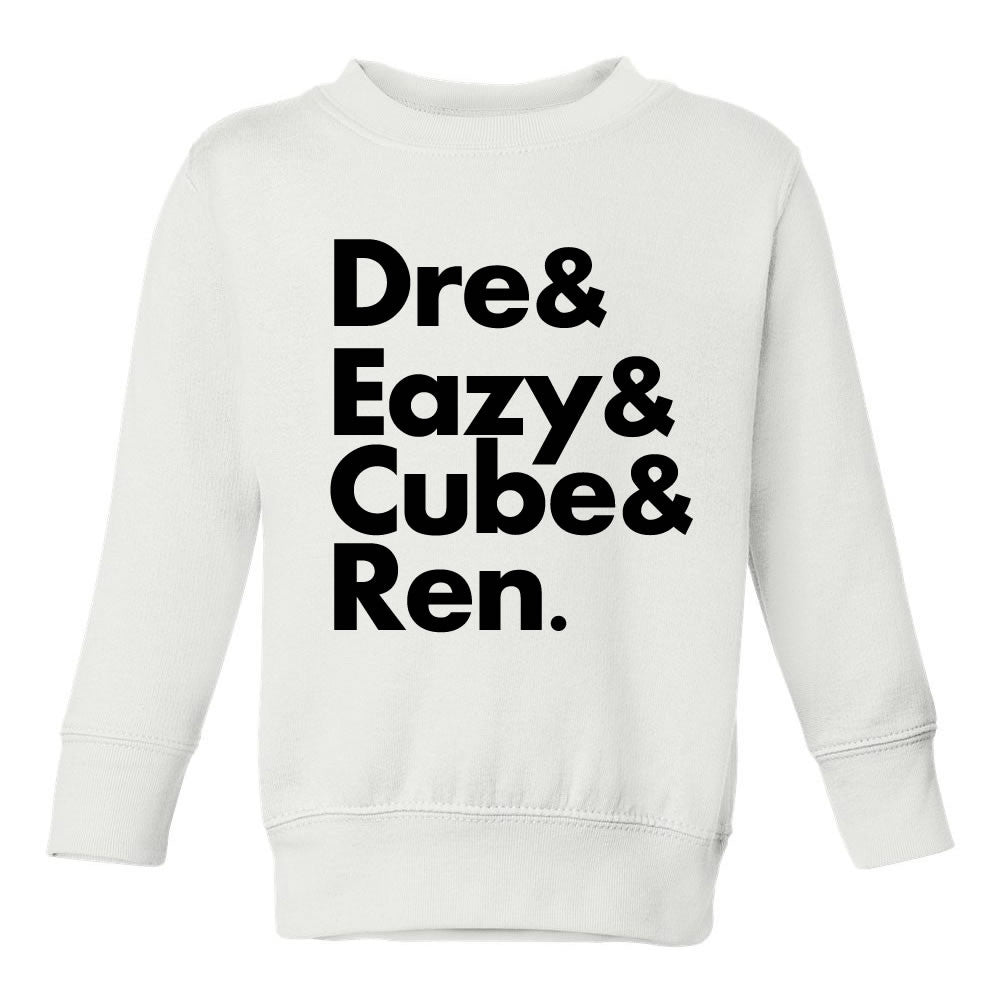 Dre Eazy Cube Ren Toddler Kids Sweatshirt in White
