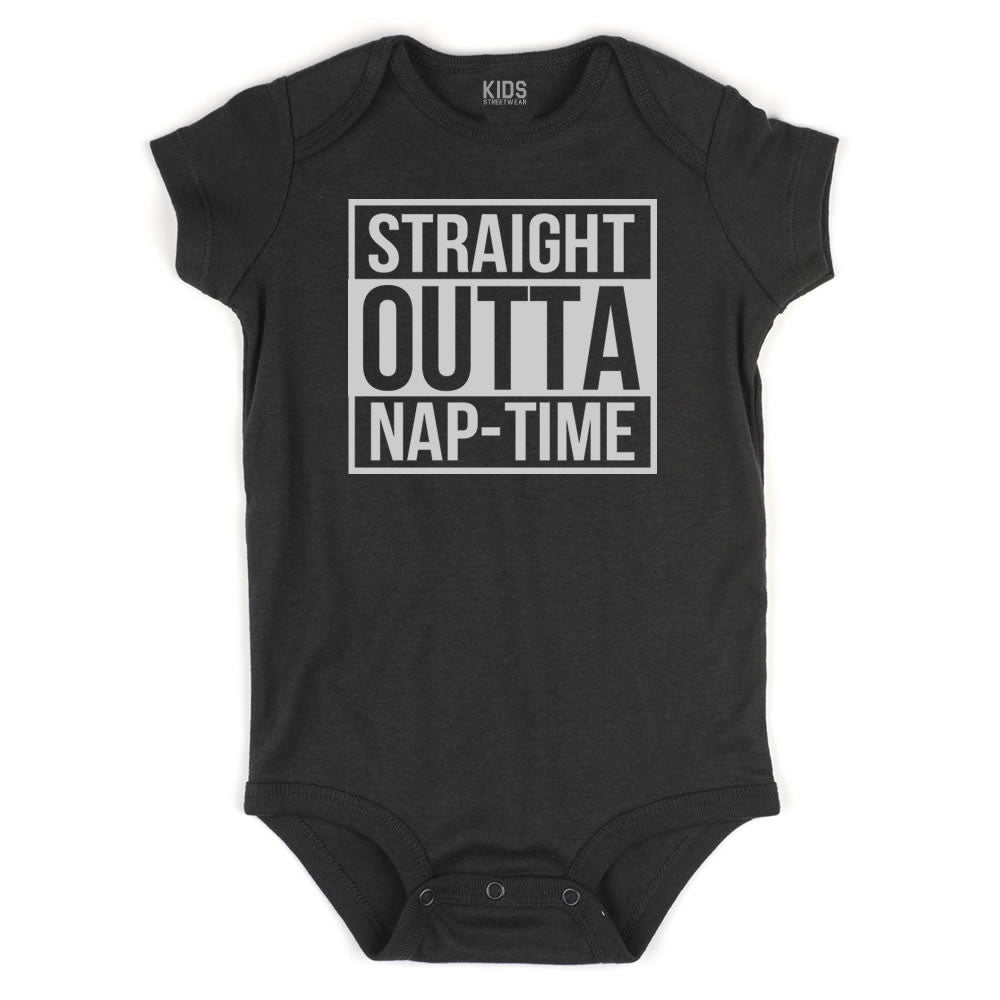 Straight Outta Nap Time Infant Onesie Bodysuit in Black