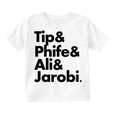 Tip Phife Ali And Jarobi Tribe Infant Toddler Kids T-Shirt in White