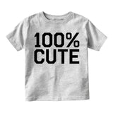 100 Percent Cute Infant Baby Boys Short Sleeve T-Shirt Grey