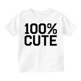 100 Percent Cute Infant Baby Boys Short Sleeve T-Shirt White