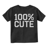 100 Percent Cute Toddler Boys Short Sleeve T-Shirt Black