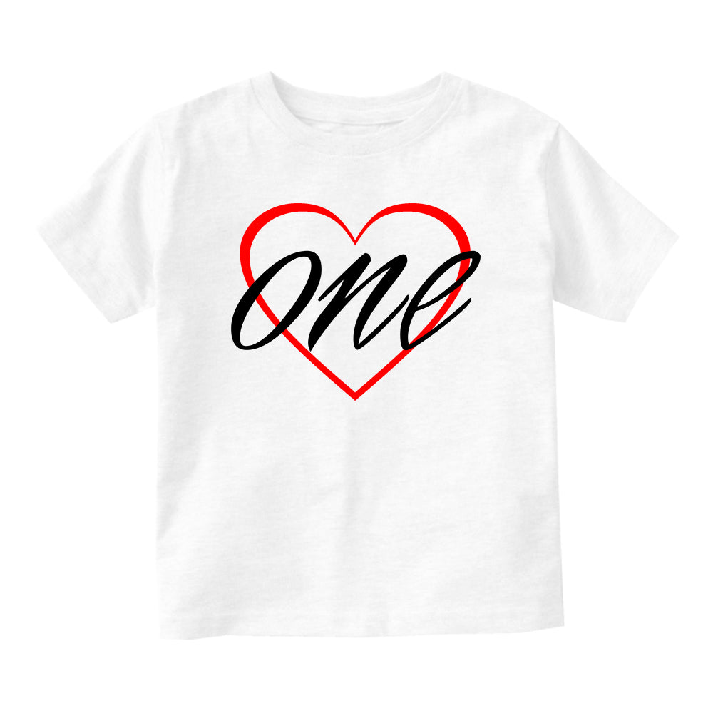 1st birthday girl Baby Infant Short Sleeve T-Shirt White