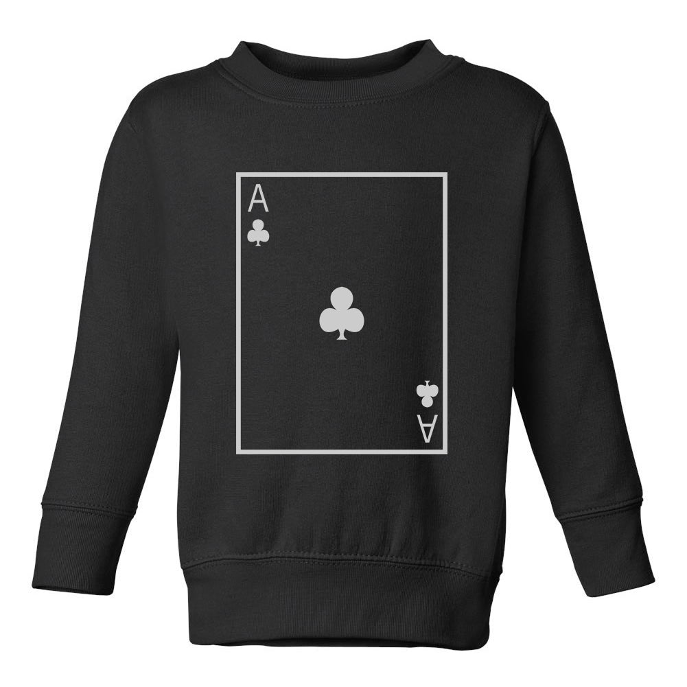 Ace Of Clubs Toddler Boys Crewneck Sweatshirt Black