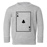 Ace Of Clubs Toddler Boys Crewneck Sweatshirt Grey