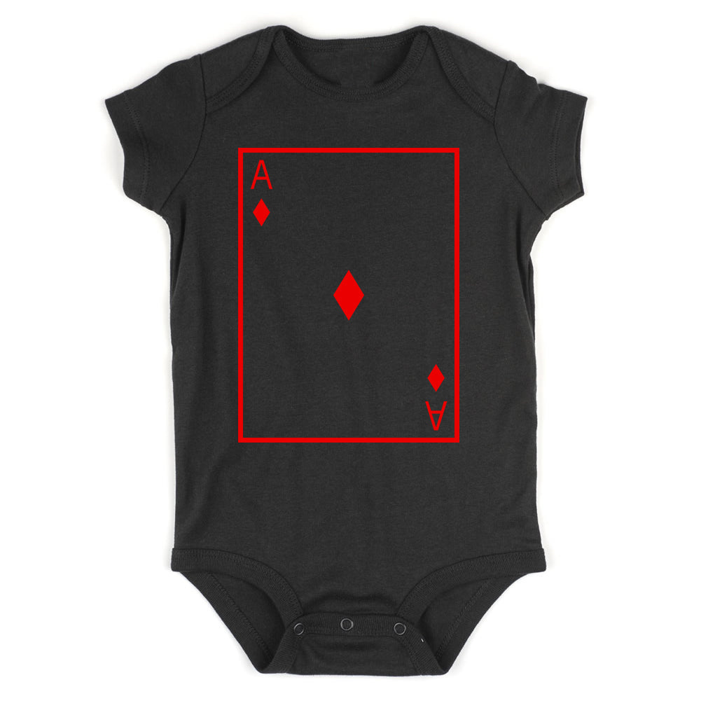 Ace Of Diamonds Infant Baby Boys Bodysuit Black