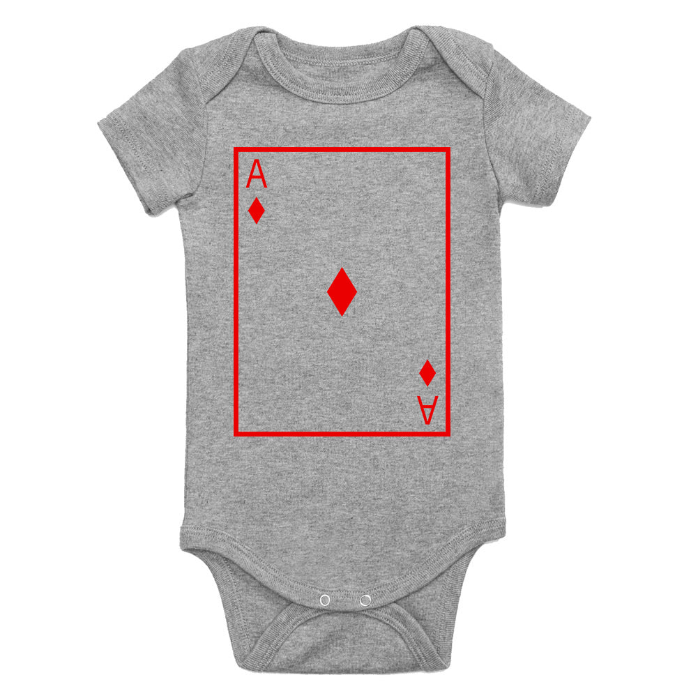 Ace Of Diamonds Infant Baby Boys Bodysuit Grey