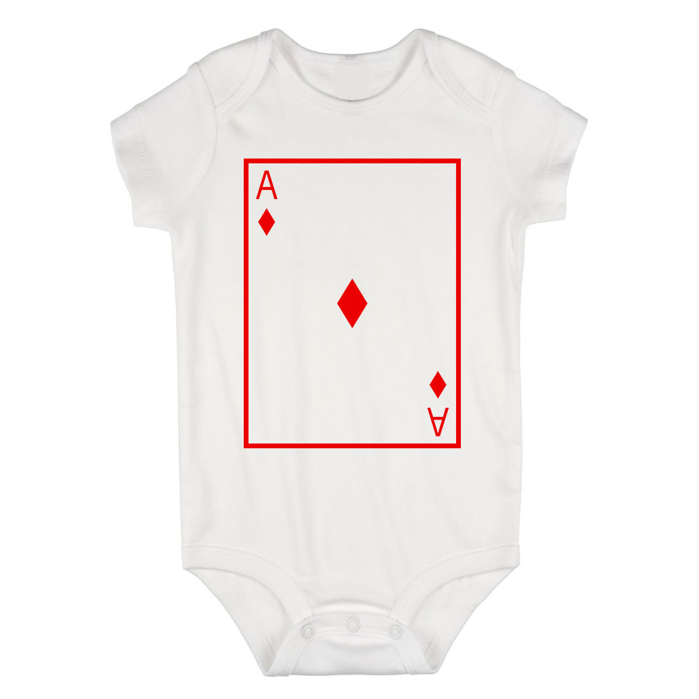 Ace Of Diamonds Infant Baby Boys Bodysuit White