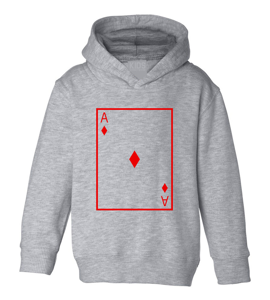 Ace Of Diamonds Toddler Boys Pullover Hoodie Grey