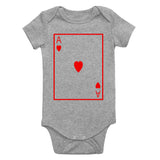 Ace Of Hearts Infant Baby Boys Bodysuit Grey