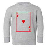 Ace Of Hearts Toddler Boys Crewneck Sweatshirt Grey