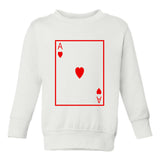 Ace Of Hearts Toddler Boys Crewneck Sweatshirt White
